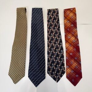 Stylish Men's Tie Collection - Gold, Blue, and Orange